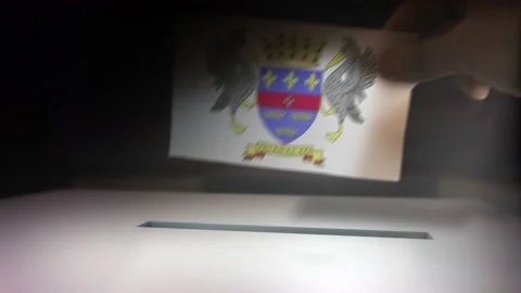 Compositing Hand Voting To Flag OF Saint Barthelemy  Stock Footage 149340959