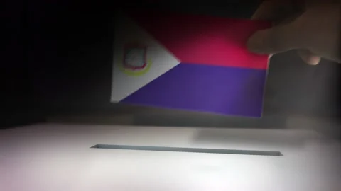 Compositing Hand Voting To Flag OF Saint Martin  Stock-Footage 149371665