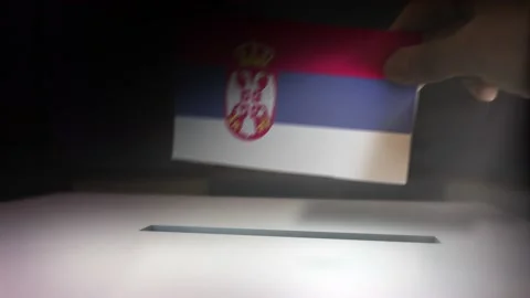 Compositing Hand Voting To Flag OF Serbia  Stock-Footage 149382961