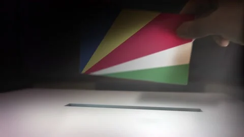 Compositing Hand Voting To Flag OF Seychelles  Stock-Footage 149384973