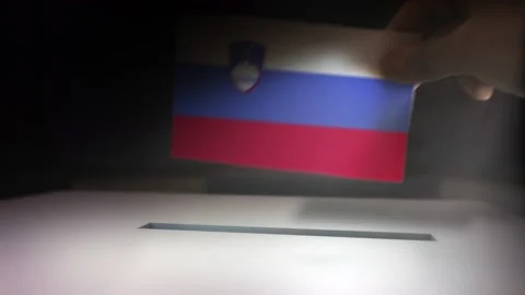 Compositing Hand Voting To Flag OF Slovenia  Video stock 149383905