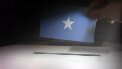 Compositing Hand Voting To Flag OF Somalia  Stock-Footage 149385307