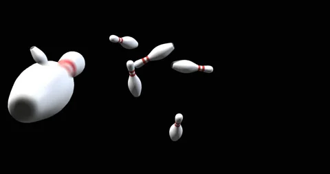 Compositing plate: first-person shooter view of bowling pin bombardment Vidéo 135694395