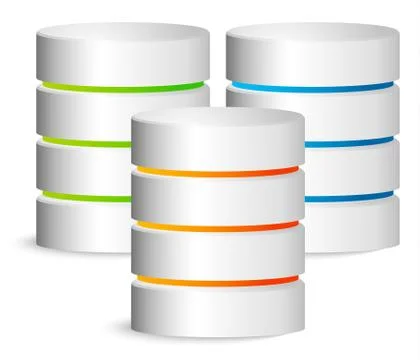 Composition of 3 cylinder Illustrazione stock