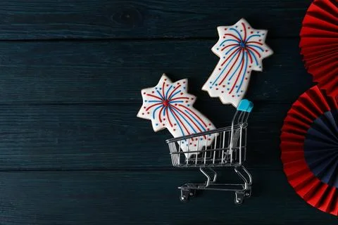 Composition for 4 july, Independence Day of USA, space for text Stock Photos