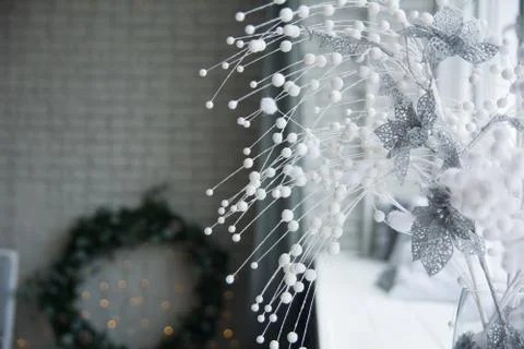 Composition with artificial flowers Foto stock