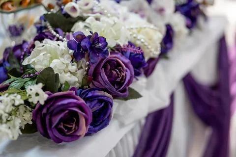 Composition of artificial flowers Stock Photos