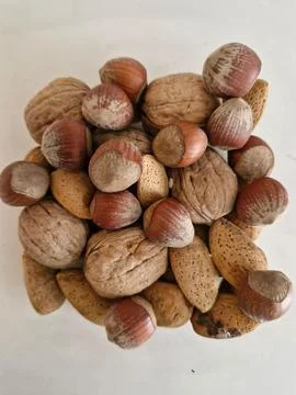 Composition of assorted nuts Foto stock