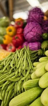 Composition with assorted raw organic vegetables. Detox diet consist of col.. Stock Photos