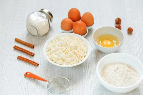 Composition with baking ingredients Stock Photos