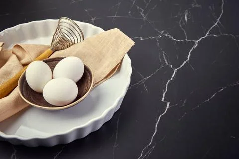 Composition with baking utensils and cooking ingredients for tarts, cookie... 스톡 사진