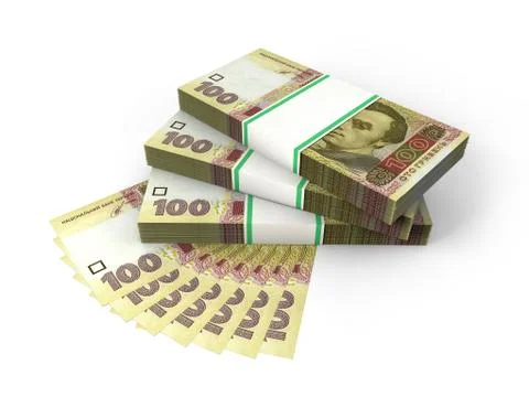 Composition with banknotes of ukrainian money Stock Illustration