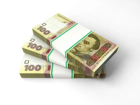 Composition with banknotes of ukrainian money Stock Illustration