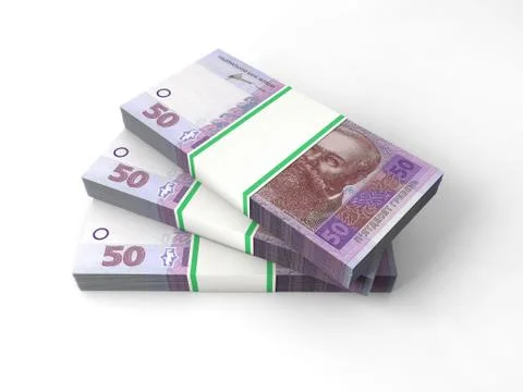 Composition with banknotes of ukrainian money Stock Illustration