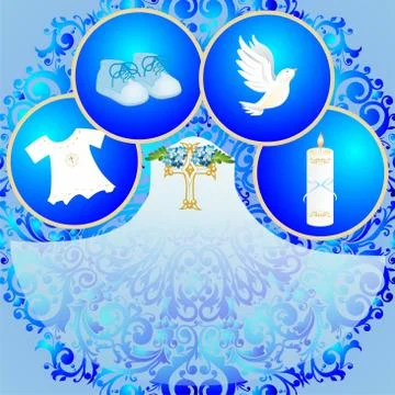 Composition for baptism Stock Illustration