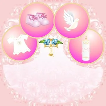 Composition for baptism Stock Illustration