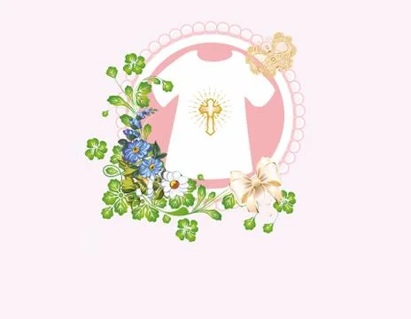 Composition for baptism Stock Illustration