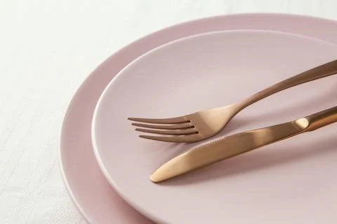 Composition beautiful tableware table Foto stock