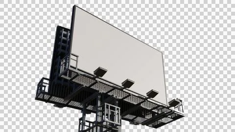 Composition of billboard with copy space on transparent background Stock Photos