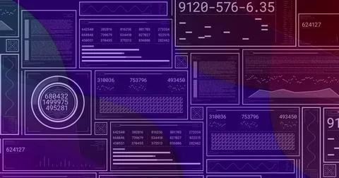 Composition of binary coding medical data processing Stock Photos