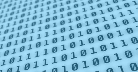 Composition of binary coding on white background イラスト素材