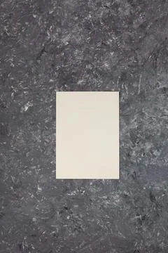 Composition with blank cards on grey background Stock Photos