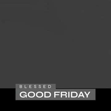 Composition of blessed good friday text over gray background Stock Illustration