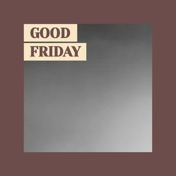 Composition of blessed good friday text over gray background Ilustração Stock