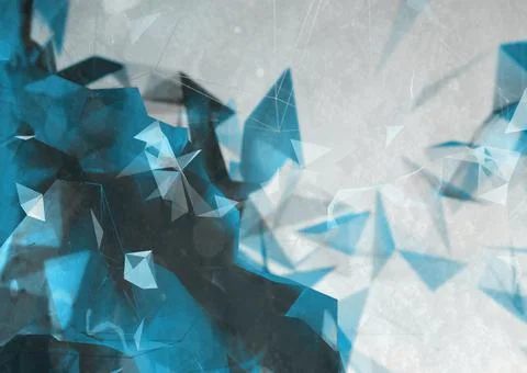 Composition of blue and white angular abstract forms Ilustración de archivo