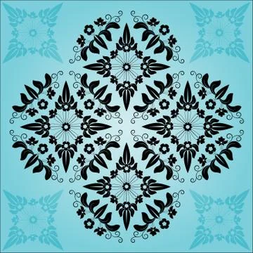 Composition of the blue Stock Illustration