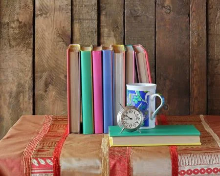 Composition with books. Back to school. Stock-Fotos