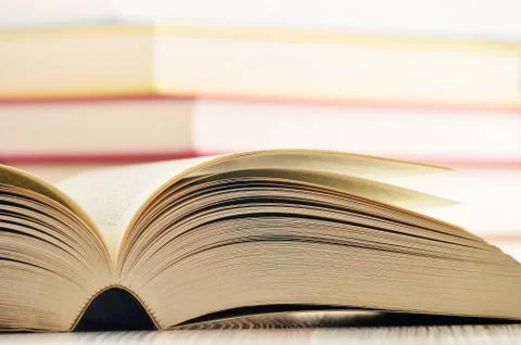 Composition with books on the table Foto stock