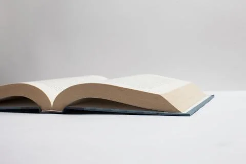 Composition with books on white background Stock Photos