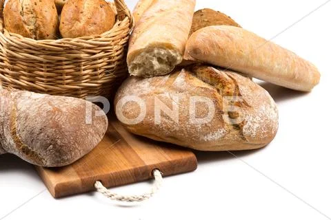 Composition with bread Stock Photos