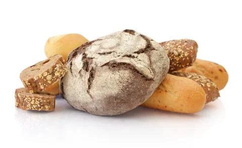 Composition with bread Foto stock