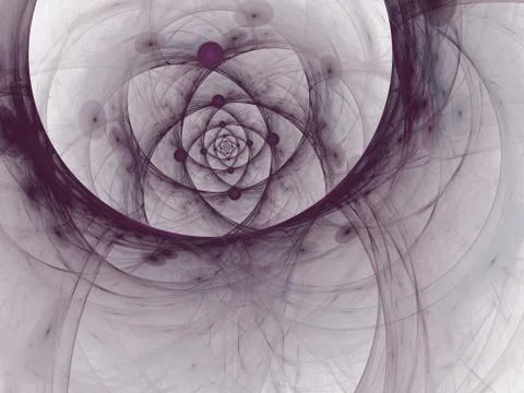 Composition of bubbles and circles and fractal elements with metaphorical rel Stock Illustration