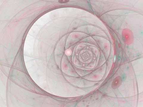 Composition of bubbles and circles and fractal elements with metaphorical rel Stock Illustration