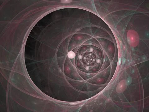 Composition of bubbles and circles and fractal elements with metaphorical rel 스톡 일러스트