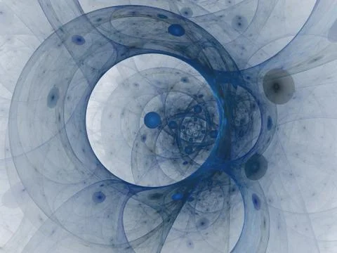 Composition of bubbles and circles and fractal elements with metaphorical rel イラスト素材