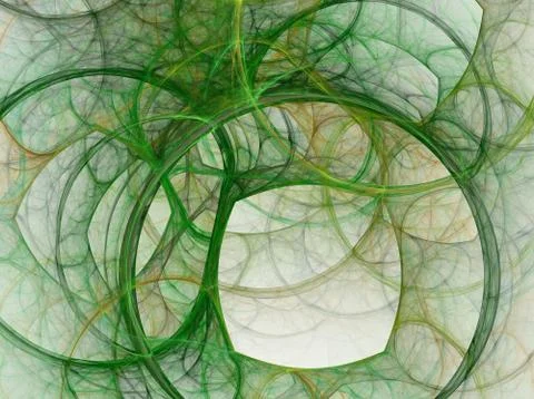 Composition of bubbles and circles and fractal elements. 스톡 일러스트