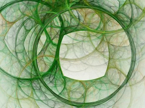 Composition of bubbles and circles and fractal elements. イラスト素材