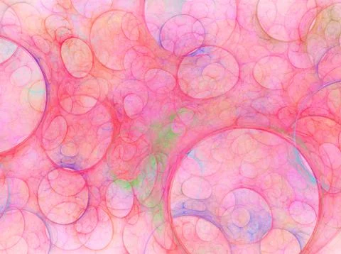 Composition of bubbles and circles and fractal elements. Ilustración de archivo