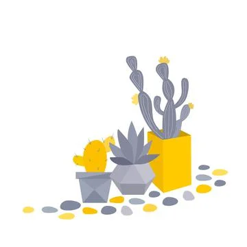 Composition of cacti Stock Illustration