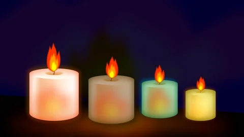 Composition with candles. Stock Footage 135786660