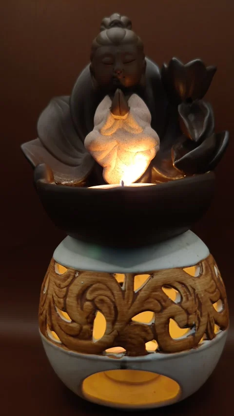 Composition with candles in warm tones Stock Footage 330310588