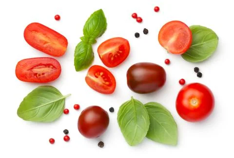 Composition With Cherry Tomatoes Stock Photos