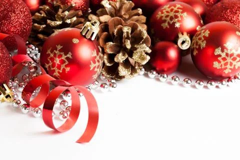 Composition of the Christmas decorations Stock Photos