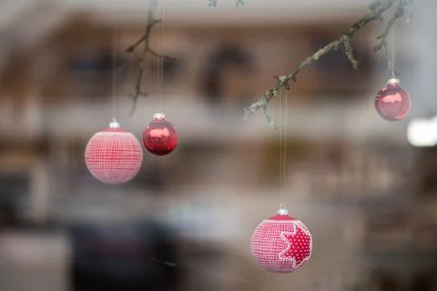 Composition of the Christmas decorations. Stock Photos
