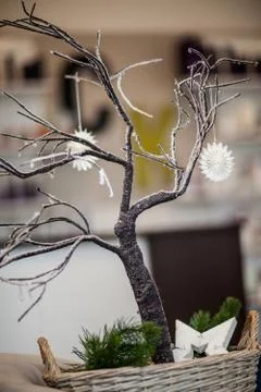 Composition of the Christmas decorations. Stock Photos