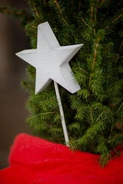 Composition of the Christmas decorations. Stock Photos